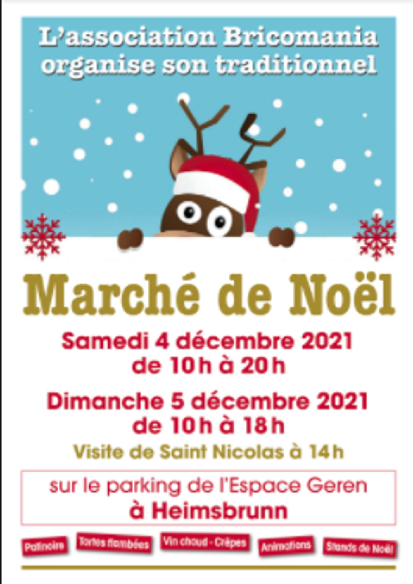 L'Association Bricomania organise son traditionnel marché de Noel